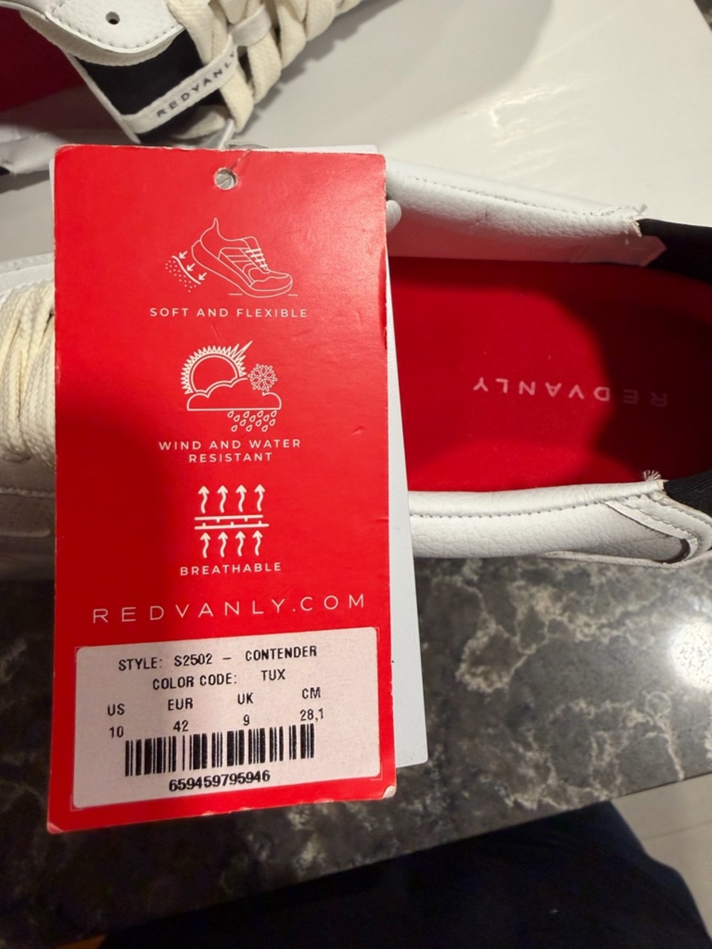 New REDVANLY Contender Spikeless Golf Shoe (Bright White/Tuxedo) - Picture 7 of 7